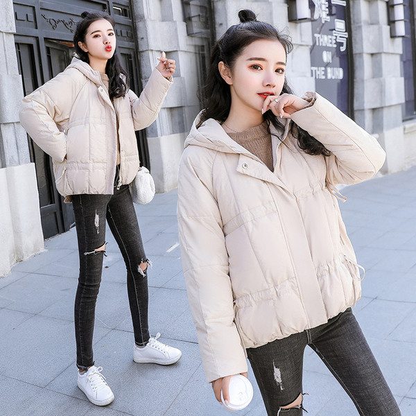 Modern női kabát kapucnis négy színben