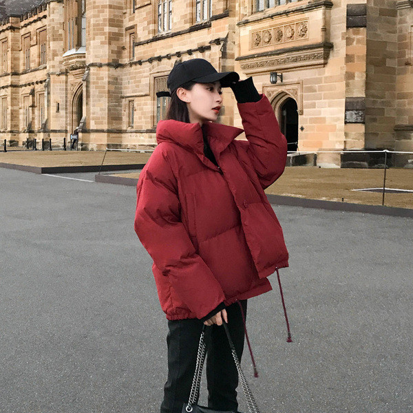 Modern női kabát O-alakú gallérral több színben