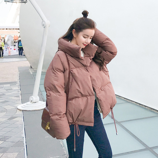 Modern női kabát O-alakú gallérral több színben