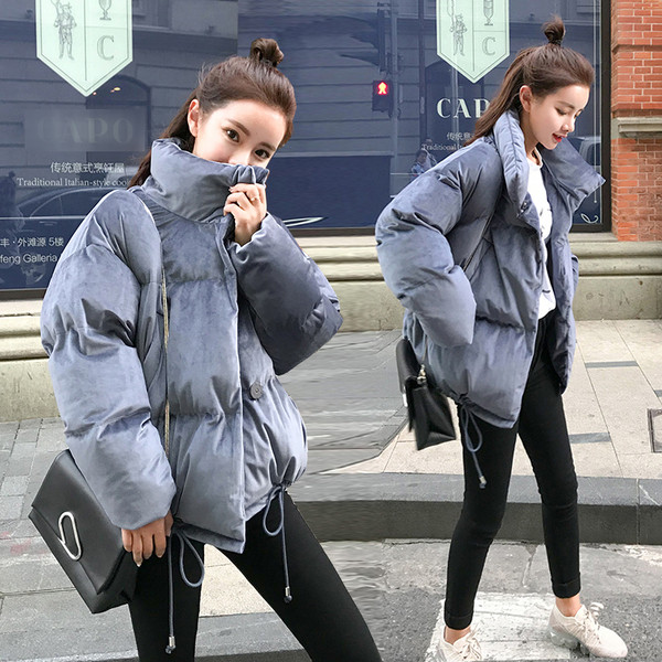 Modern női kabát kék és fekete színben