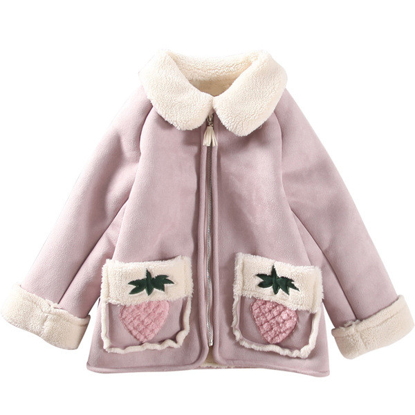 Napi gyermek őszi kabát lila színben