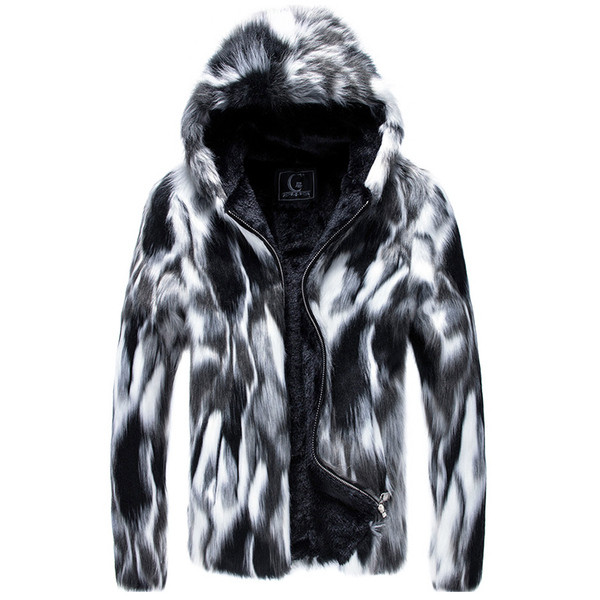 HIT Modern férfi tollkabát kapucnival két színben