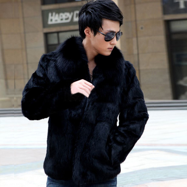 Modern férfi kabát fekete színben