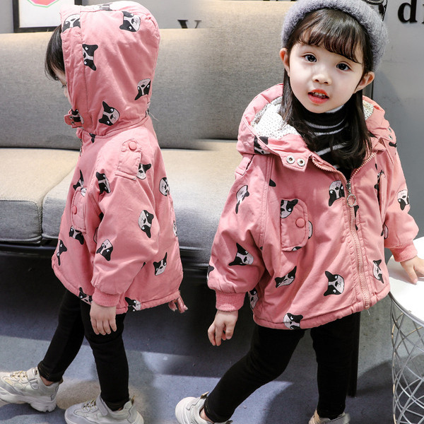 Alkalmi gyerekkabát lányoknak, rárakással