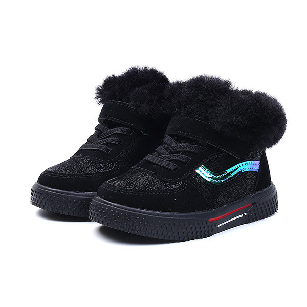 Gyermek téli tornacipő lányoknak piros, fekete és barna színben