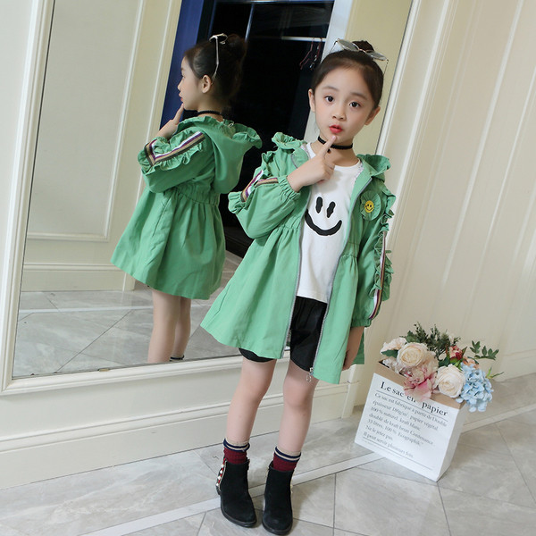 Modern gyerek esőkabát oldalpántokkal három színben