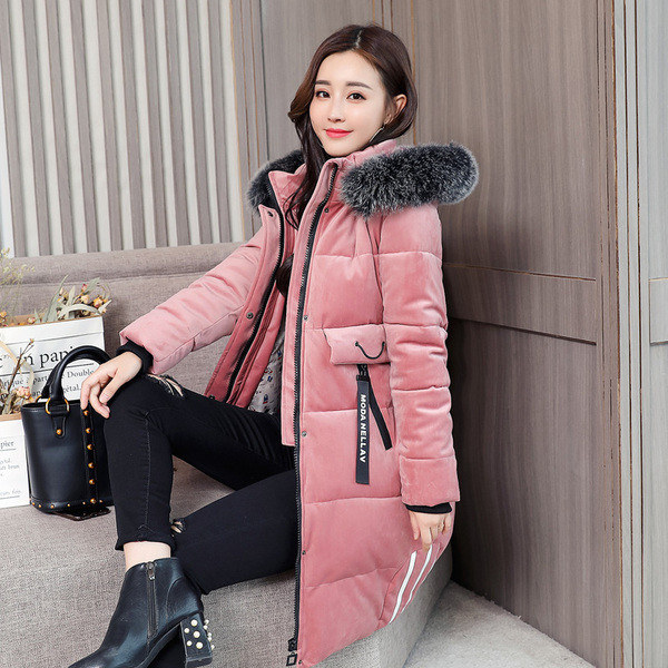 Stílusos női bársony kabát öt színben