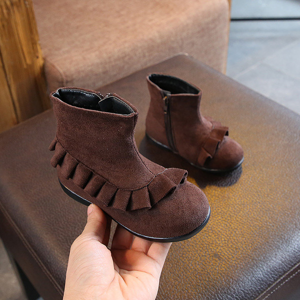 Őszi-téli gyerekcsizma lányoknak fekete és barna színben