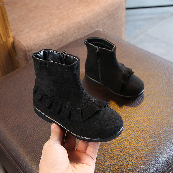 Őszi-téli gyerekcsizma lányoknak fekete és barna színben