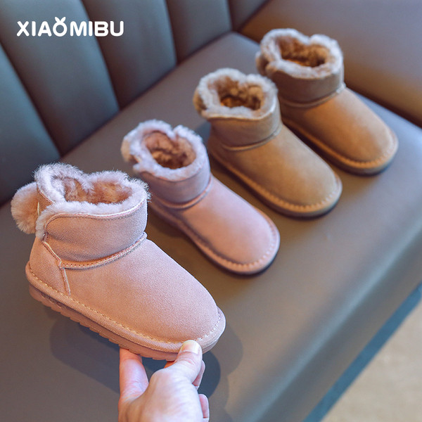 Modern velúrbőr gyerekcsizma puha béléssel