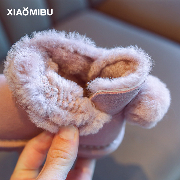 Modern velúrbőr gyerekcsizma puha béléssel