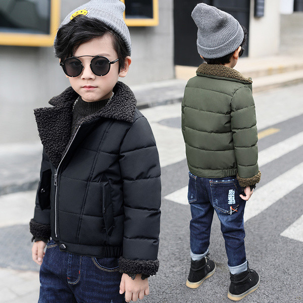 Modern gyerek rövid kabát fiúknak három színben