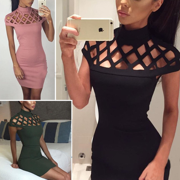 Stílusos női ruha O-nyakkal, több színben