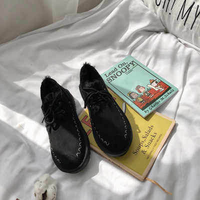 Női téli alkalmi cipő puha béléssel, fűzős három színben