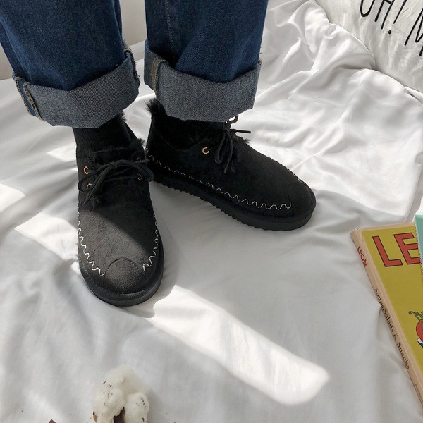 Női téli alkalmi cipő puha béléssel, fűzős három színben