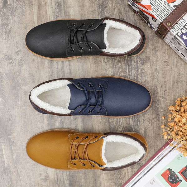 Ежедневни мъжки зимни обувки с плътна подплата 