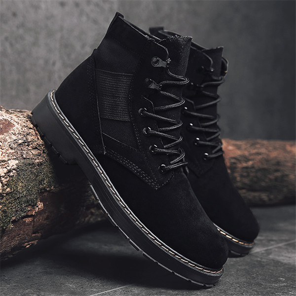 Modern férfi csizma öko velúrból három színben