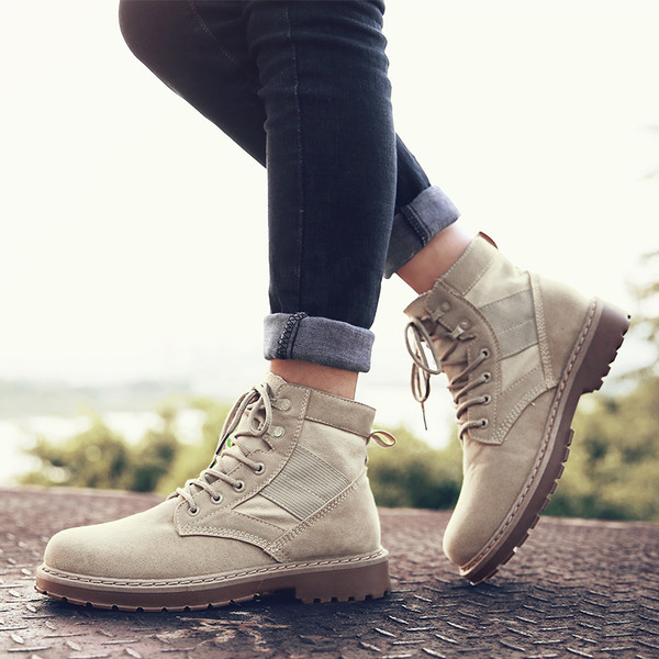 Modern férfi csizma öko velúrból három színben