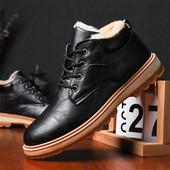 Egyszerű férfi téli cipő három színben