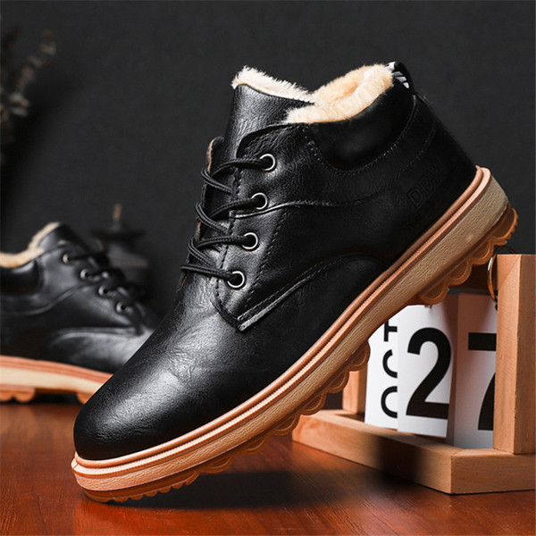 Egyszerű férfi téli cipő három színben