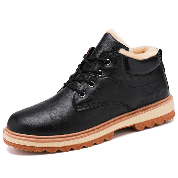 Egyszerű férfi téli cipő három színben
