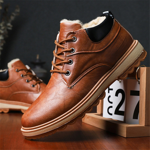 Egyszerű férfi téli cipő három színben
