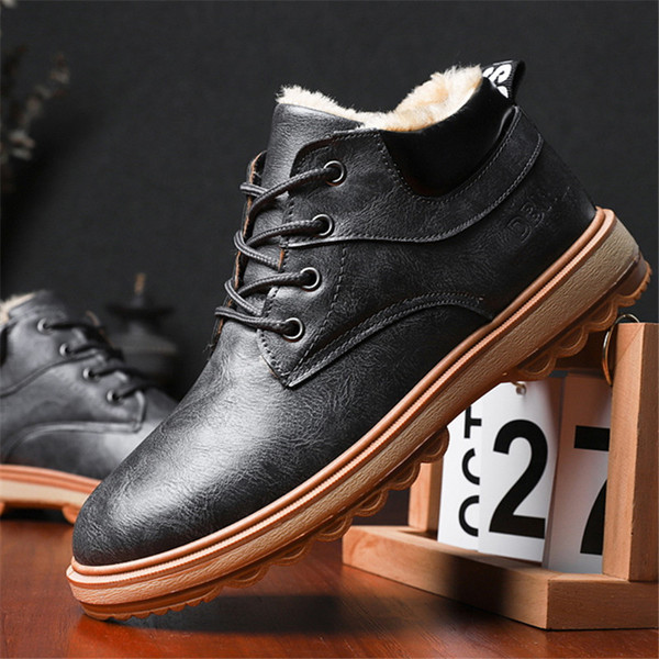 Egyszerű férfi téli cipő három színben