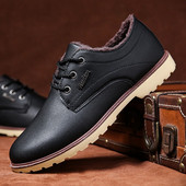 Eko bőrből készült alkalmi férfi téli cipő