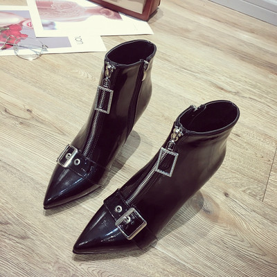 Γυναικείες κάλτσες με φερμουάρ και λεπτό τρισδιάστατο σχέδιο