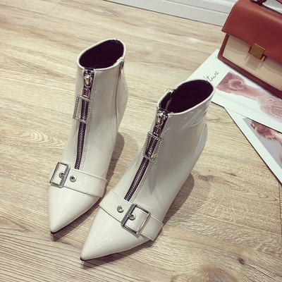 Γυναικείες κάλτσες με φερμουάρ και λεπτό τρισδιάστατο σχέδιο