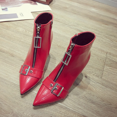 Γυναικείες κάλτσες με φερμουάρ και λεπτό τρισδιάστατο σχέδιο