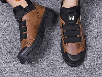 Ανδρικά πάνινα παπούτσια χειμώνα σε τρία χρώματα - δύο μοντέλα