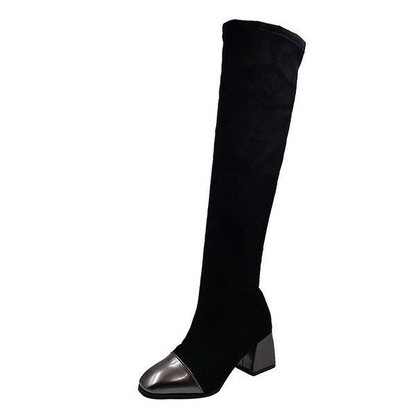 Stílusos női csizma öko velúrból