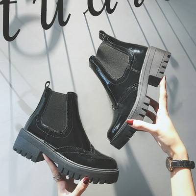 Cizme casual dama cu talpa aspra din piele ecologica in doua culori