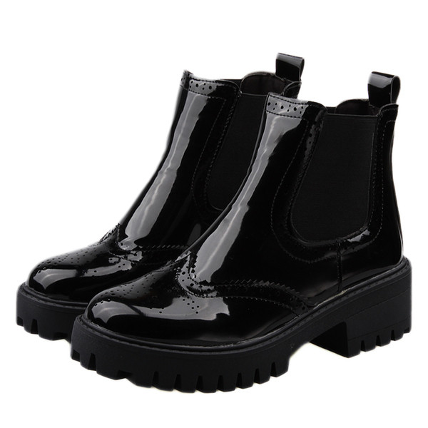 Cizme casual dama cu talpa aspra din piele ecologica in doua culori