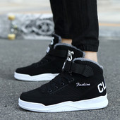 Μοντέρνα ανδρικά χειμωνιάτικα πάνινα παπούτσια με επιγραφές