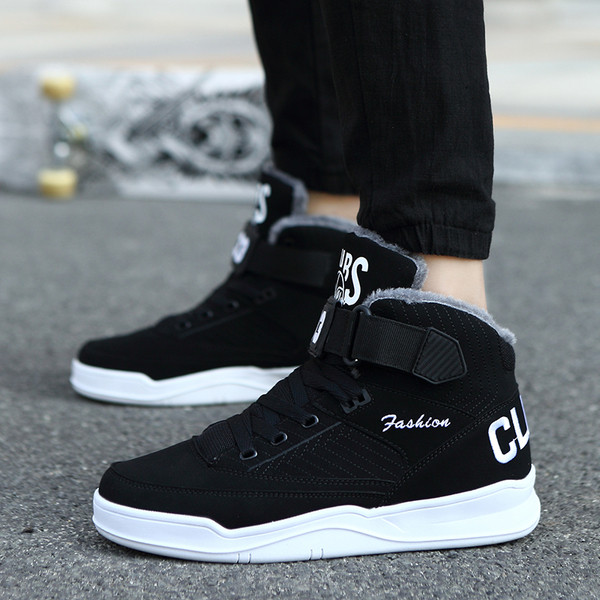 Μοντέρνα ανδρικά χειμωνιάτικα πάνινα παπούτσια με επιγραφές