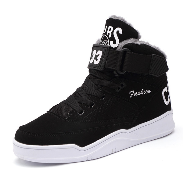 Μοντέρνα ανδρικά χειμωνιάτικα πάνινα παπούτσια με επιγραφές