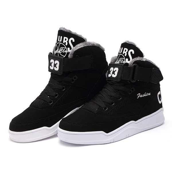 Μοντέρνα ανδρικά χειμωνιάτικα πάνινα παπούτσια με επιγραφές