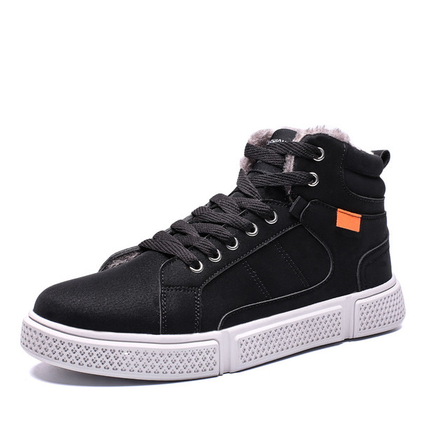 Férfi téli cipő vastag talppal, két színben