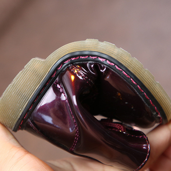 Cizme copii pentru fete cu cravate in doua culori