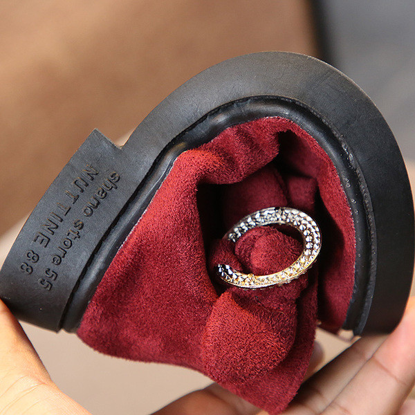 Cizme pentru copii cu decor panglică în trei culori