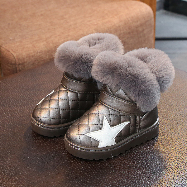 Gyerekcsizma lányoknak műbőr pehellyel, három színben