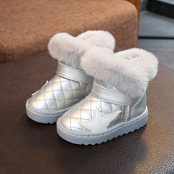 Gyerekcsizma lányoknak műbőr pehellyel, három színben