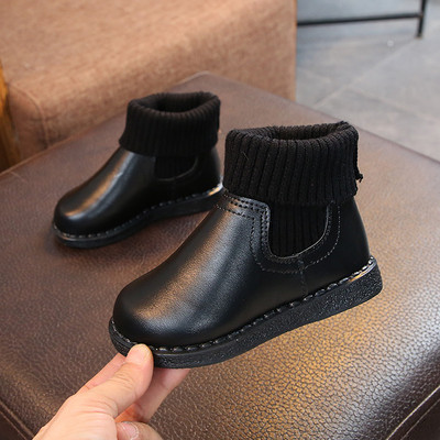 Öko bőrből készült gyerekcsizma lányoknak barna, fekete és piros színben