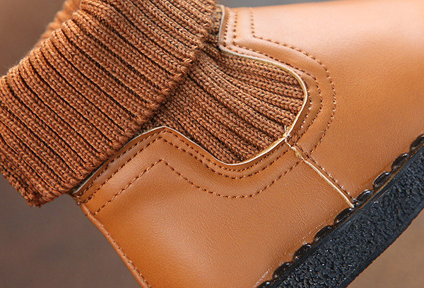 Öko bőrből készült gyerekcsizma lányoknak barna, fekete és piros színben