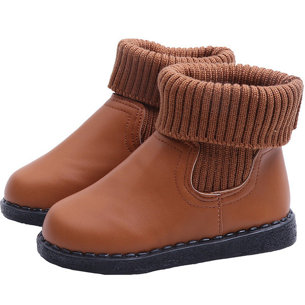 Öko bőrből készült gyerekcsizma lányoknak barna, fekete és piros színben