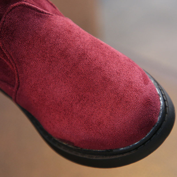 Gyermek téli csizma lányoknak fekete és bordó színben