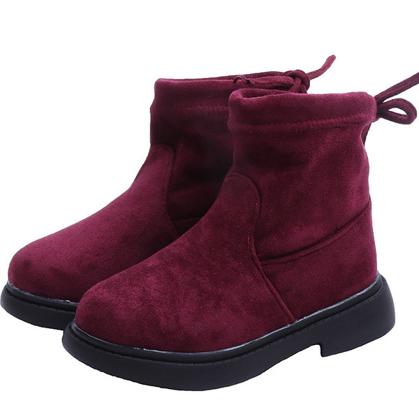 Gyermek téli csizma lányoknak fekete és bordó színben