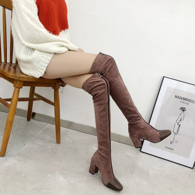 Stílusos női csizma hegyes modell eco bőrből, két színben